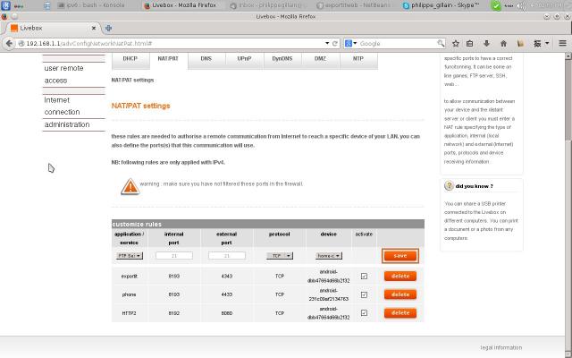 configuring port forwarding